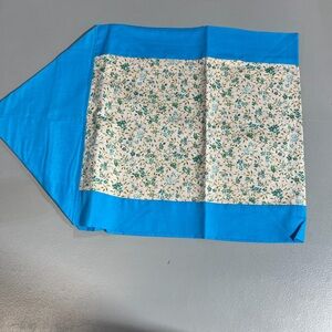 Floral Print Blue Table Runner